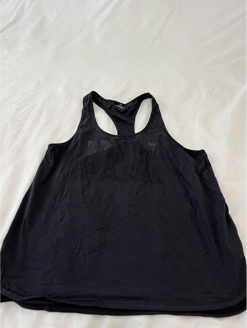 IVY PARK Women's Small Black Muscle Graphic Tank Top Round Neck Sleeveless 87